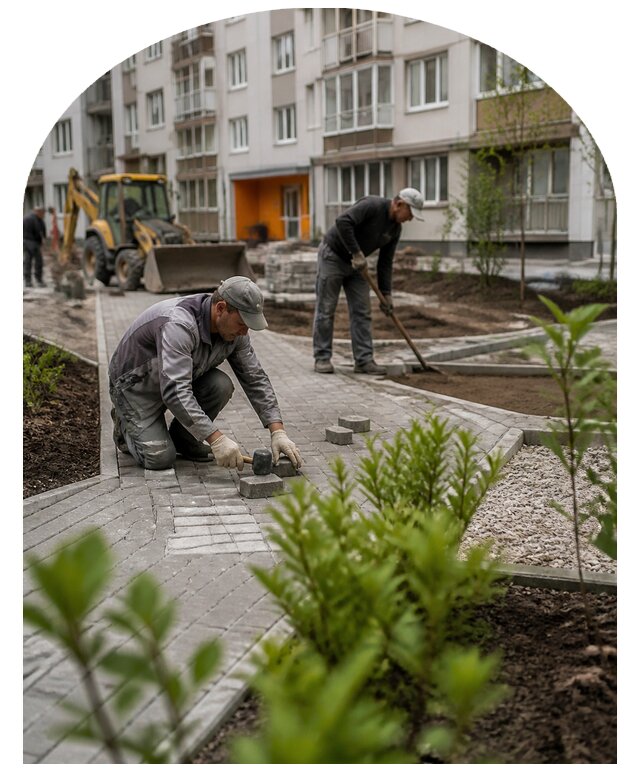 Благоустройство двора многоквартирного дома в Североморске